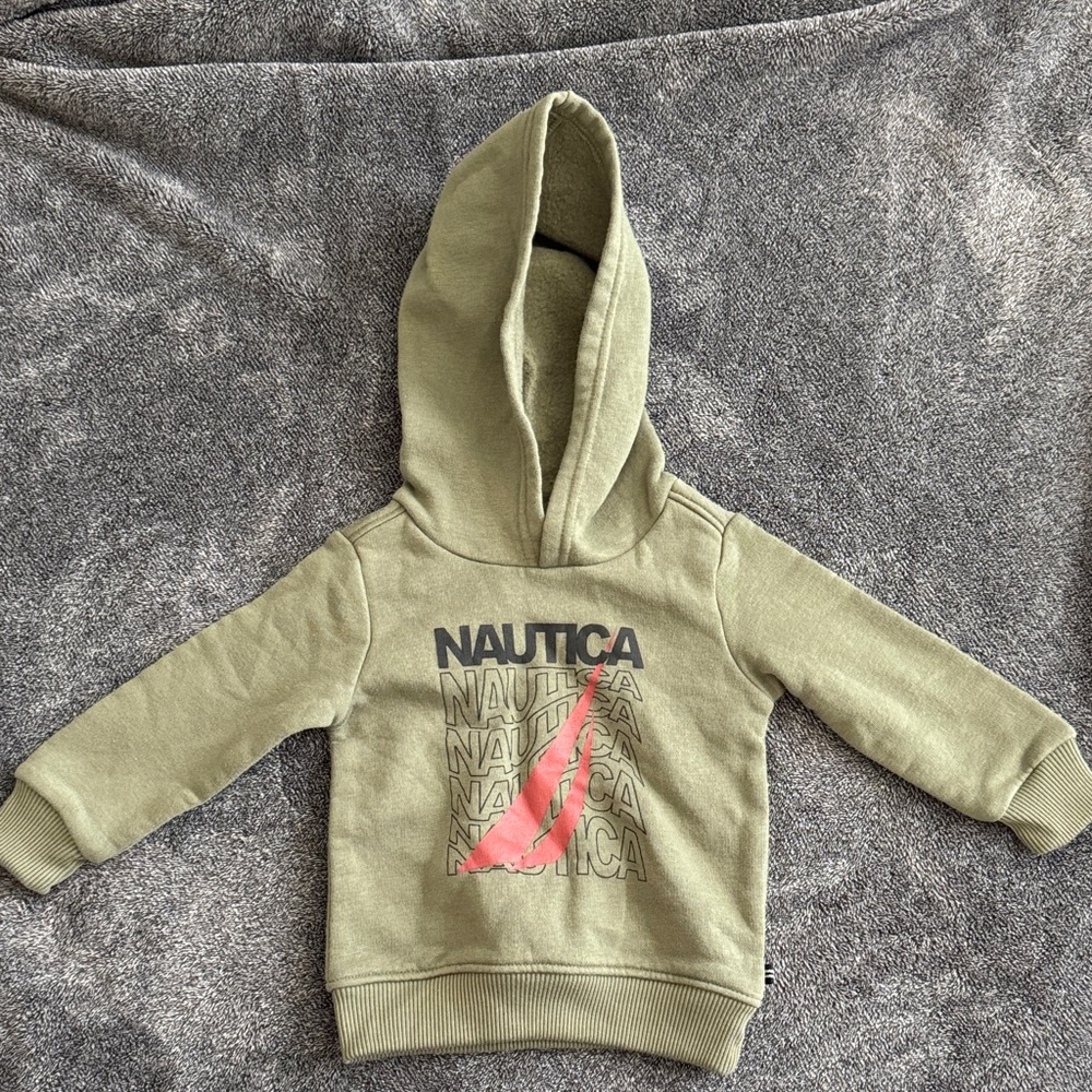 Nautica Kids Green Hoodie with Logo